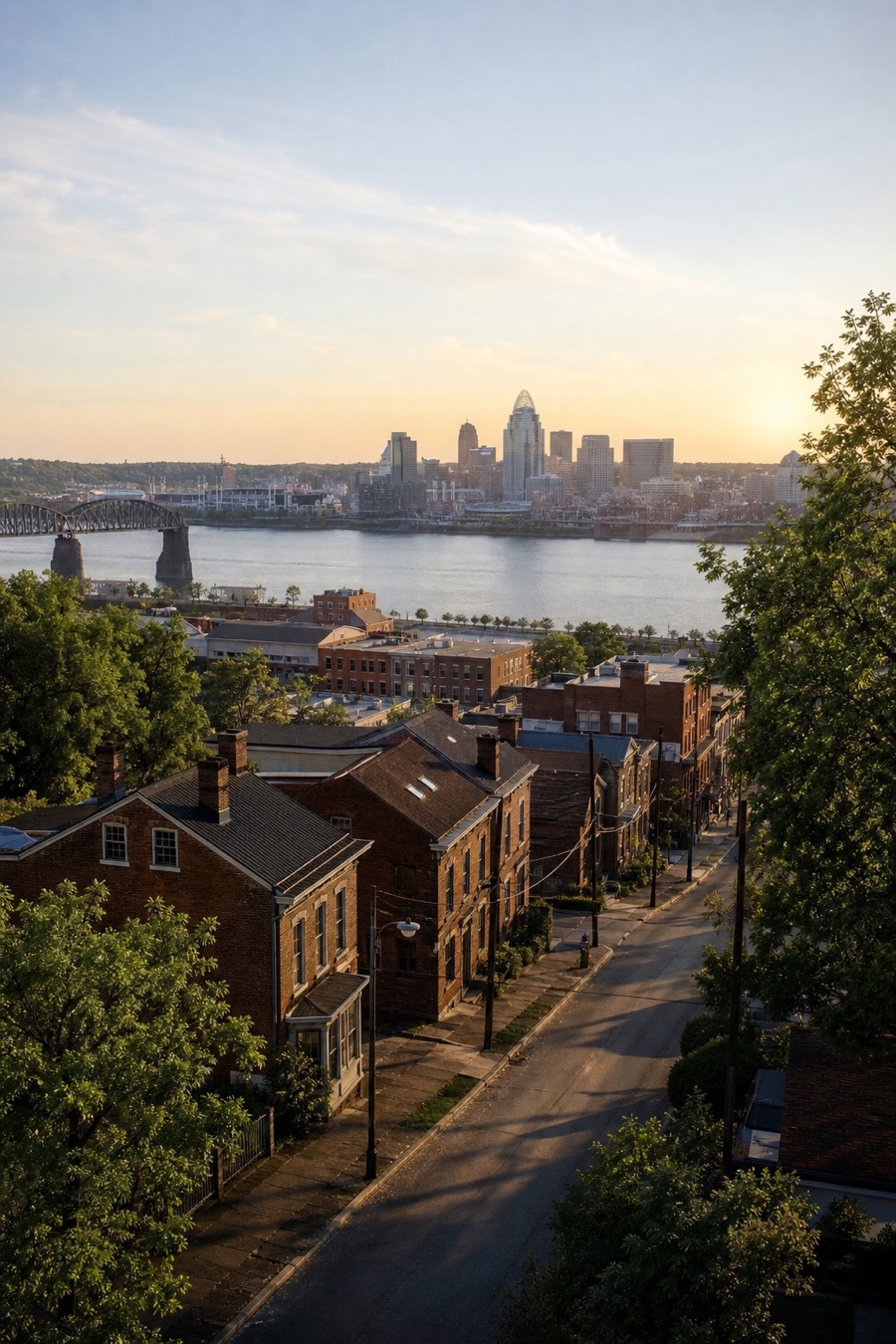 Northern Kentucky streetscape near Covington served by Two Guys Energy Solutions